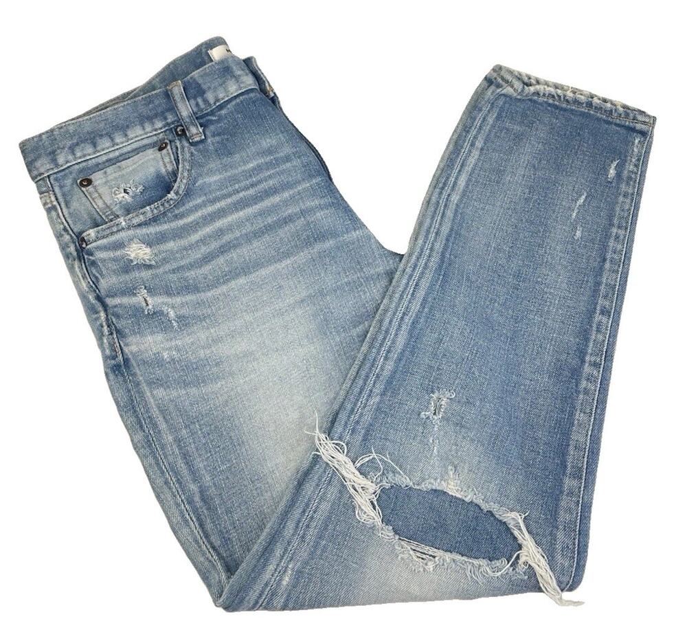 MOUSSY VINTAGE Li HOWA JEANS WOMENS Sz 29x27 DISTRESSED STRETCH JAPAN